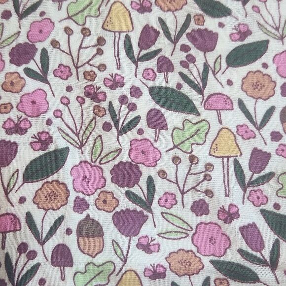 NWT Muslin Ruffle Collar Bubble Bodysuit, Acorn Floral - Picture 3 of 4